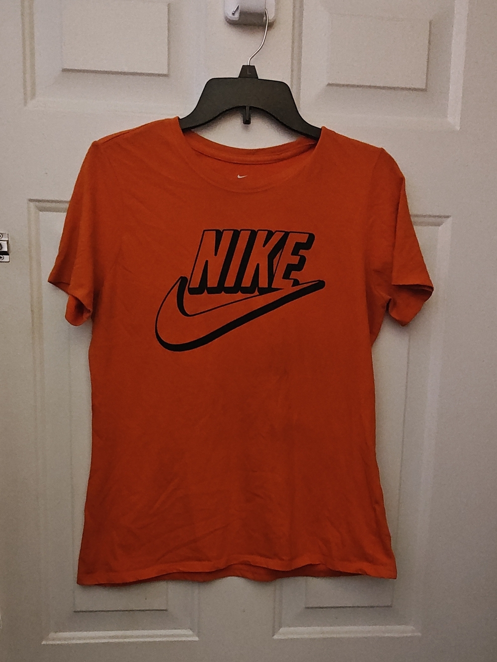 Nike Women's Bright Orange Short-Sleeve Logo Tee